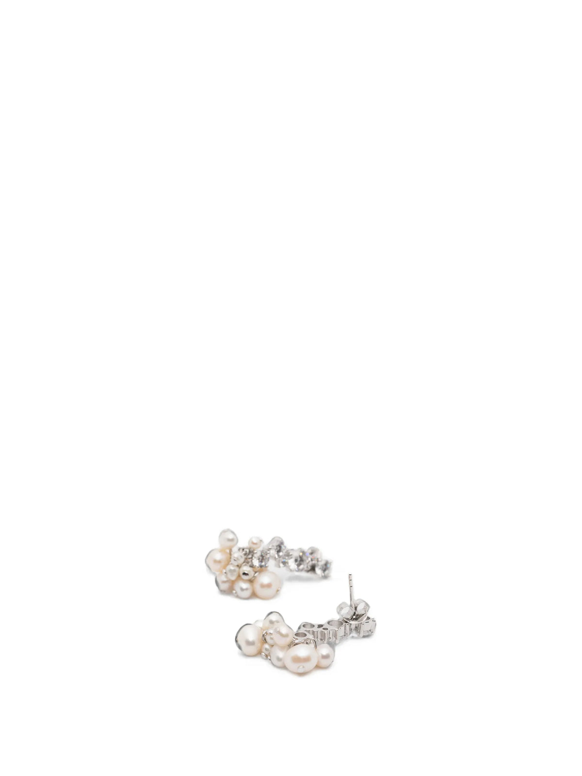 pearl-embellished drop earrings