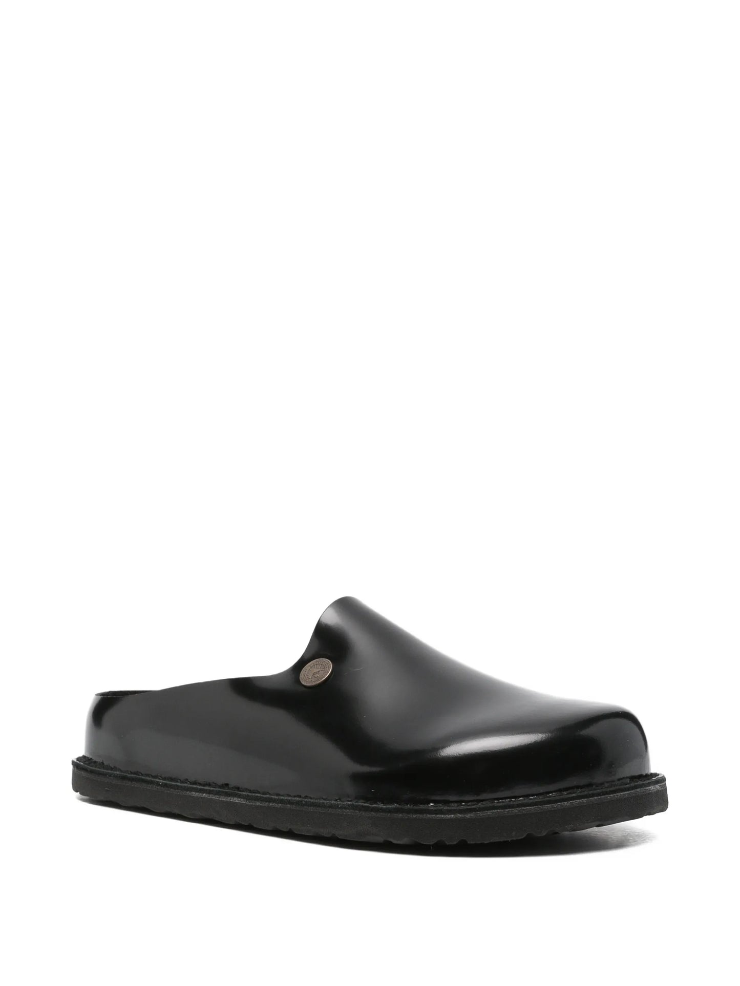 leather slip-on clogs