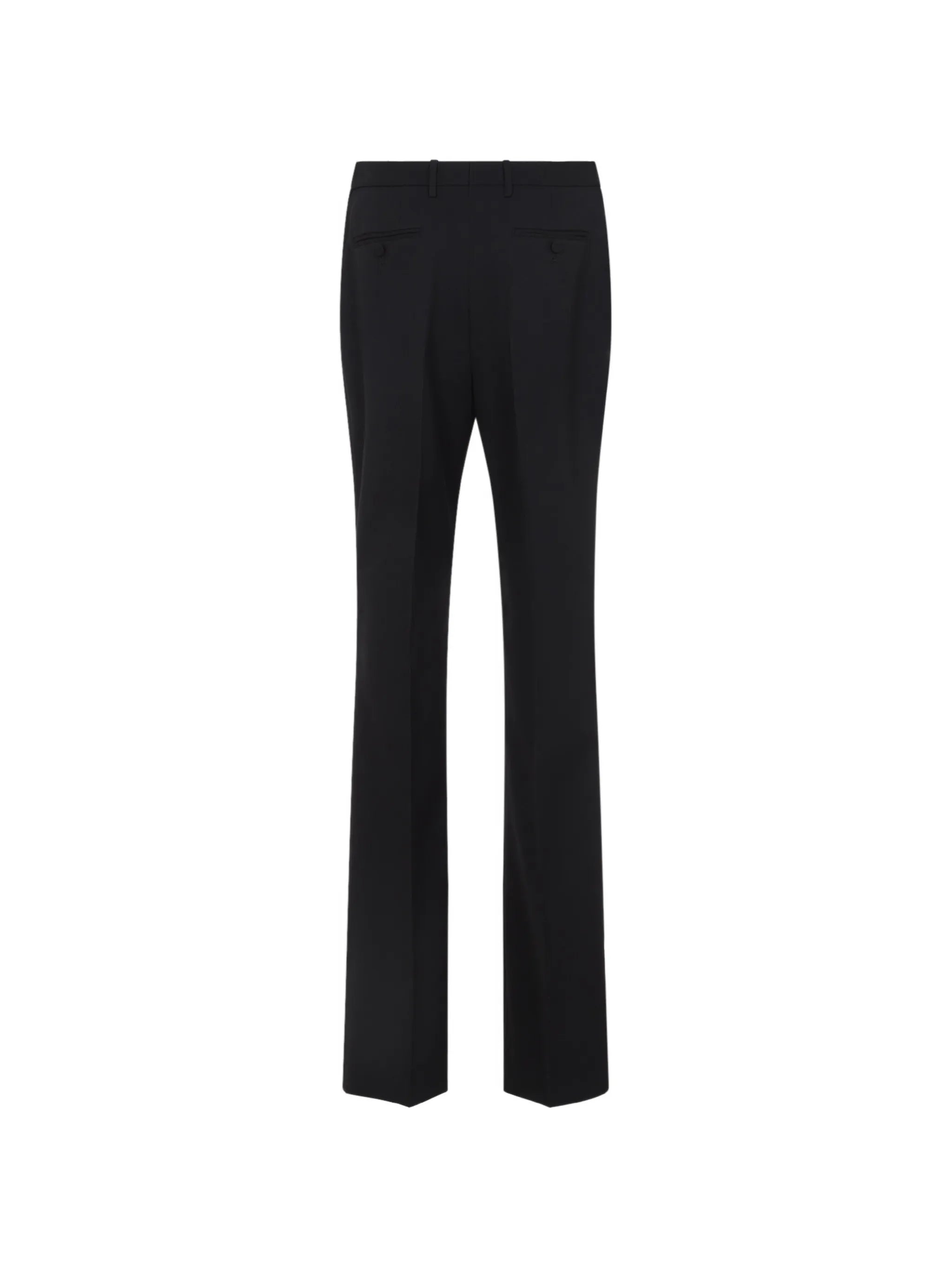 wool silk blend tailored straight trousers