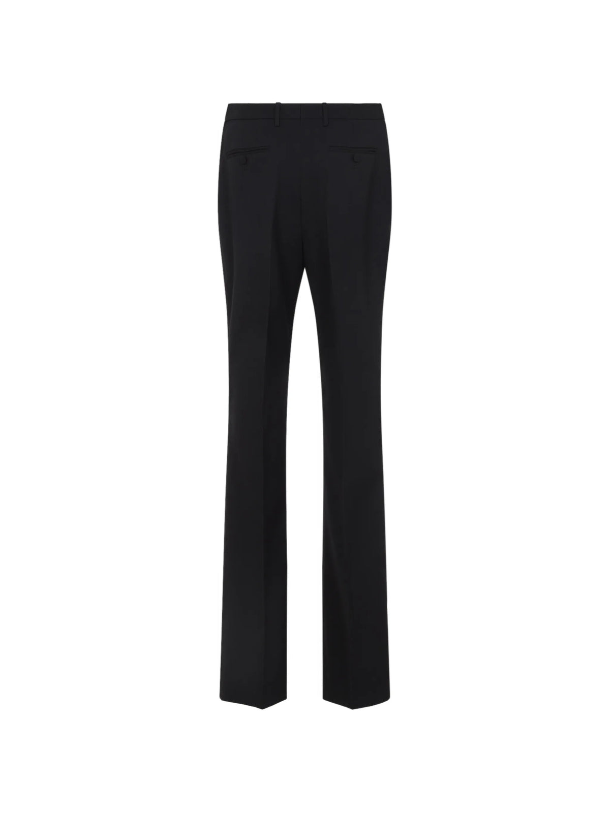 wool silk blend tailored straight trousers