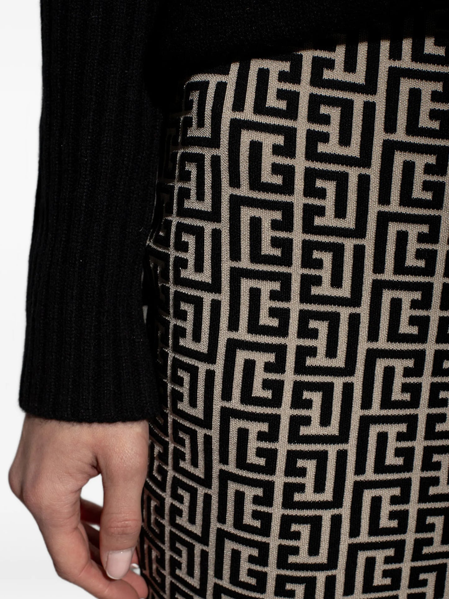 monogram-patterned Labirinto pencil skirt