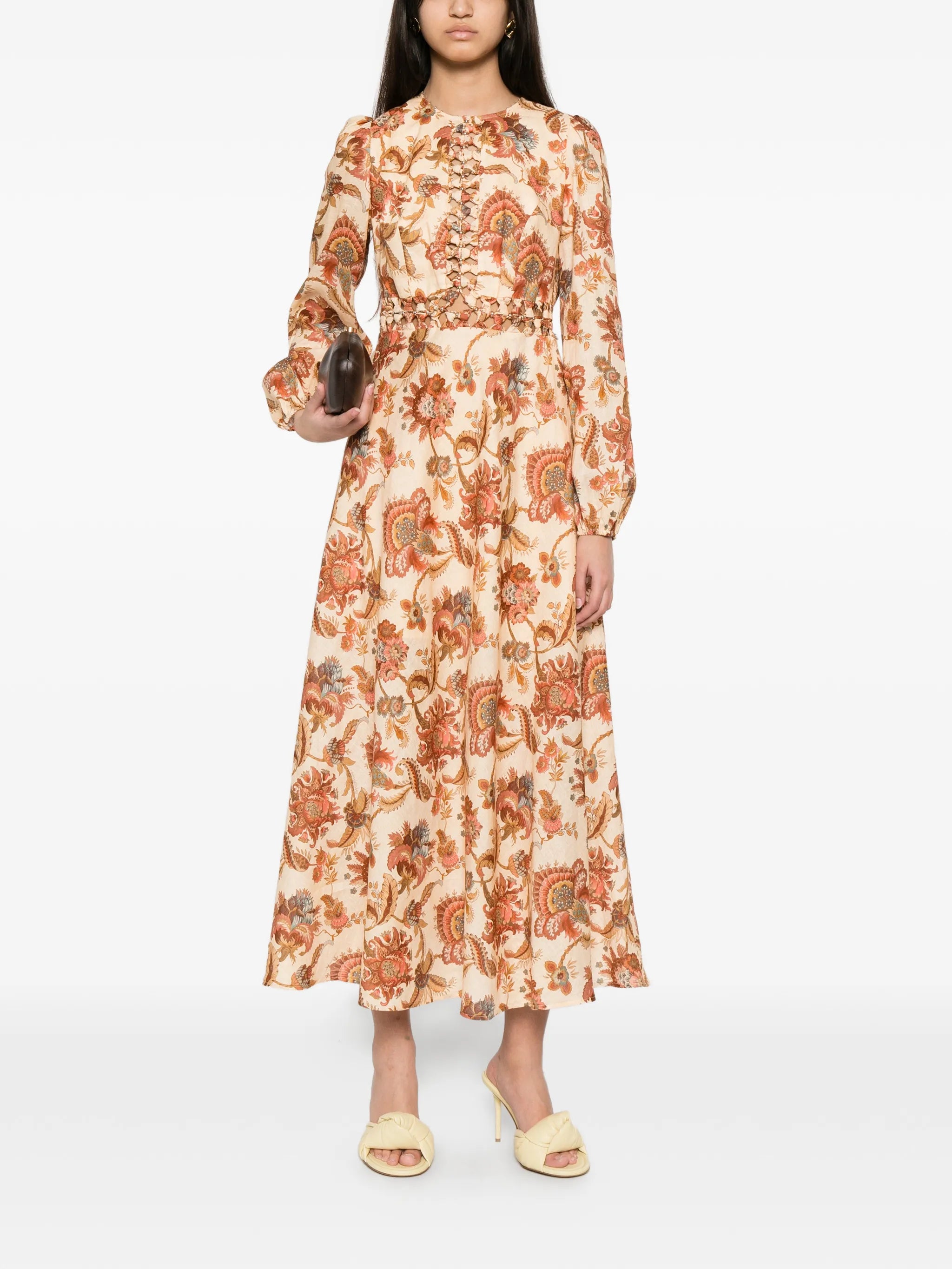 Aster floral-print midi dress