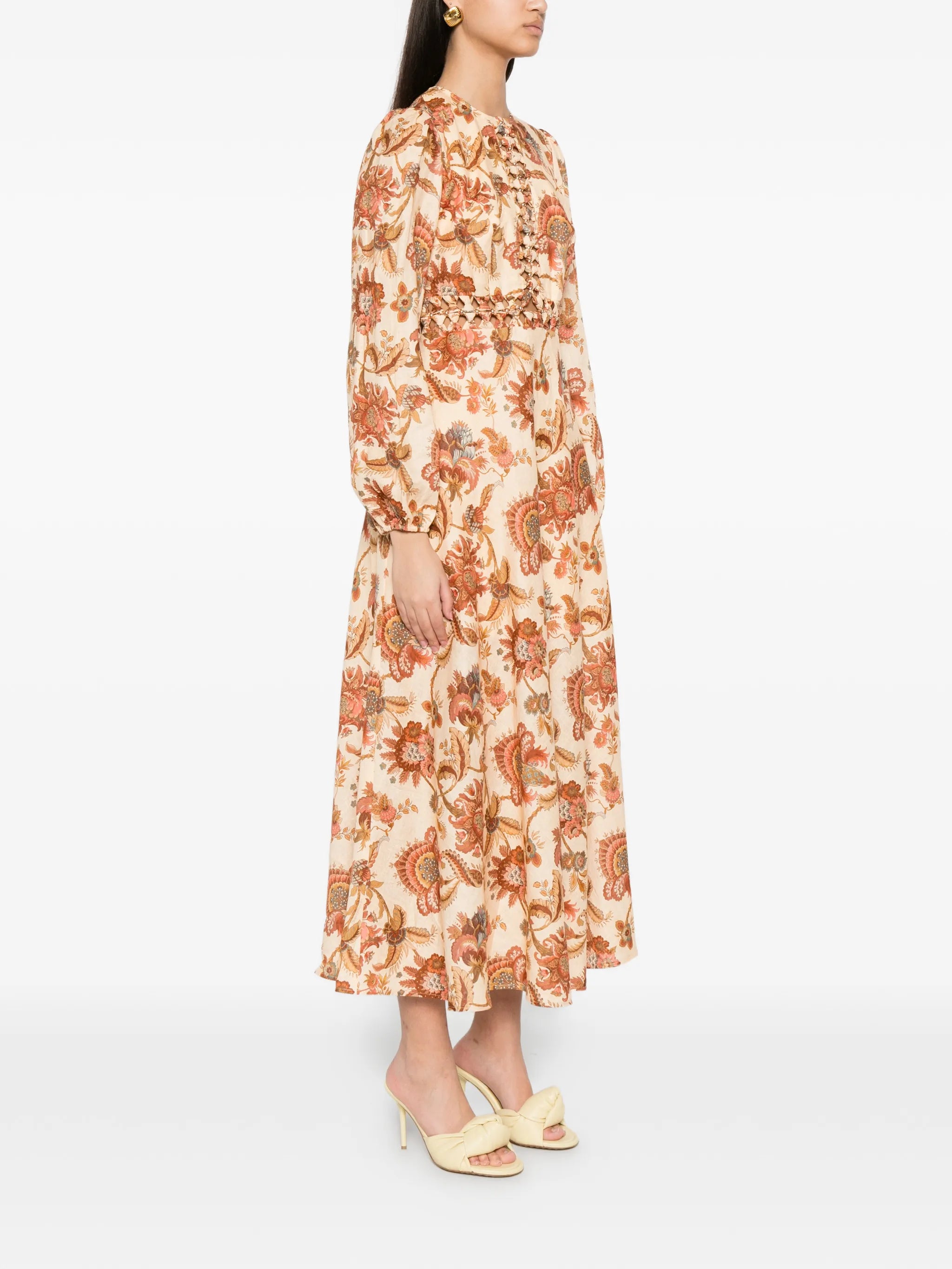 Aster floral-print midi dress