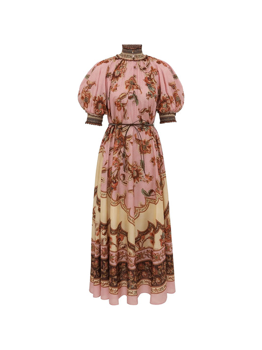 Aster Billow floral-print dress