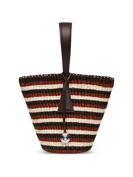 single handle basket multi striped