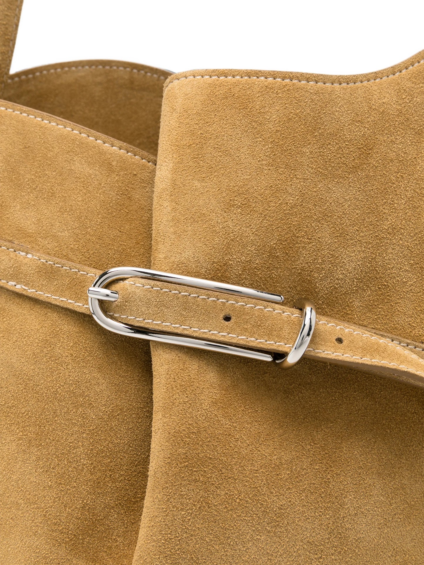 belted bucket bag