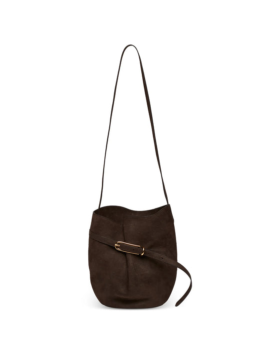 belted bucket bag