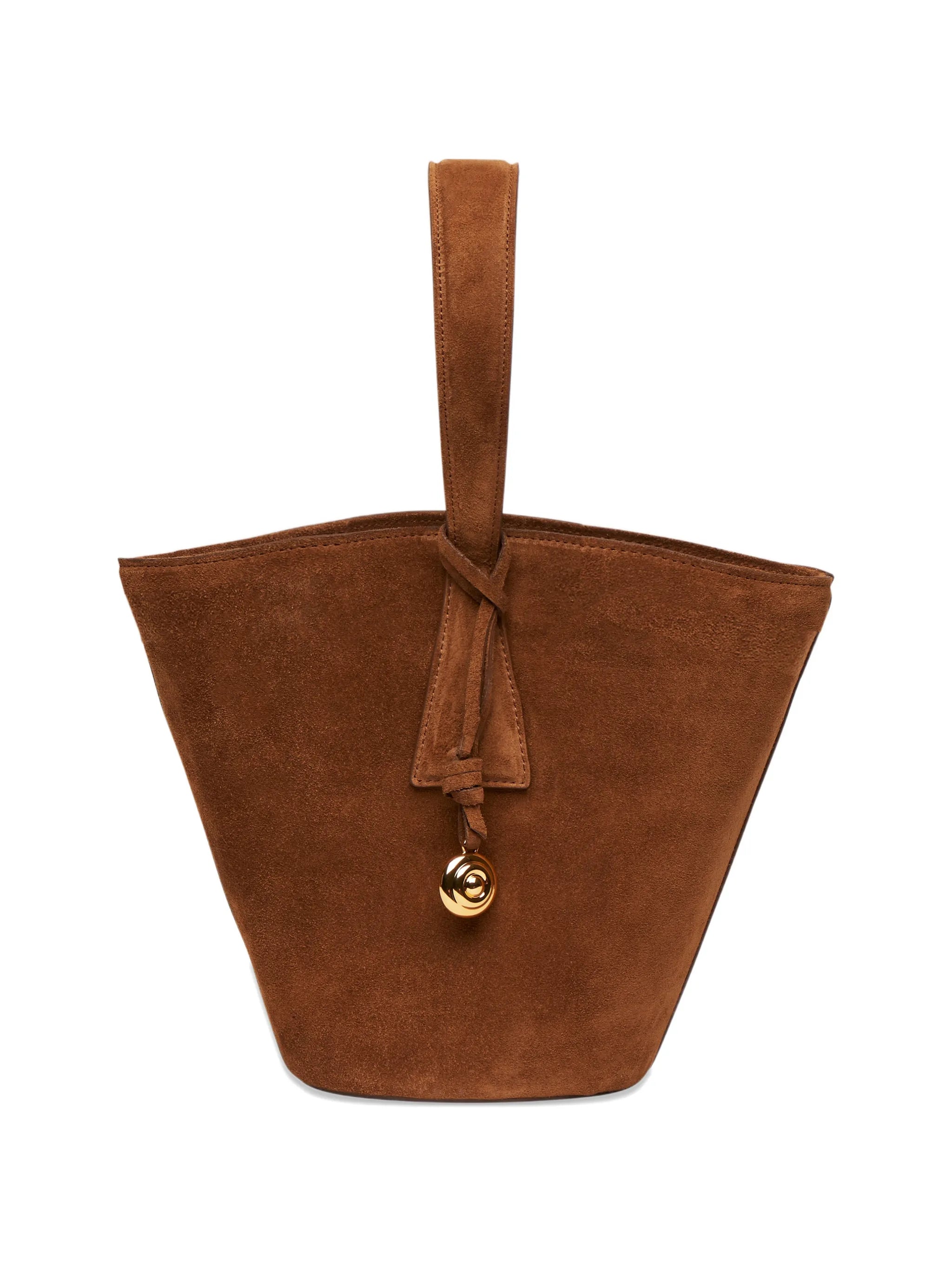 suede bucket bag