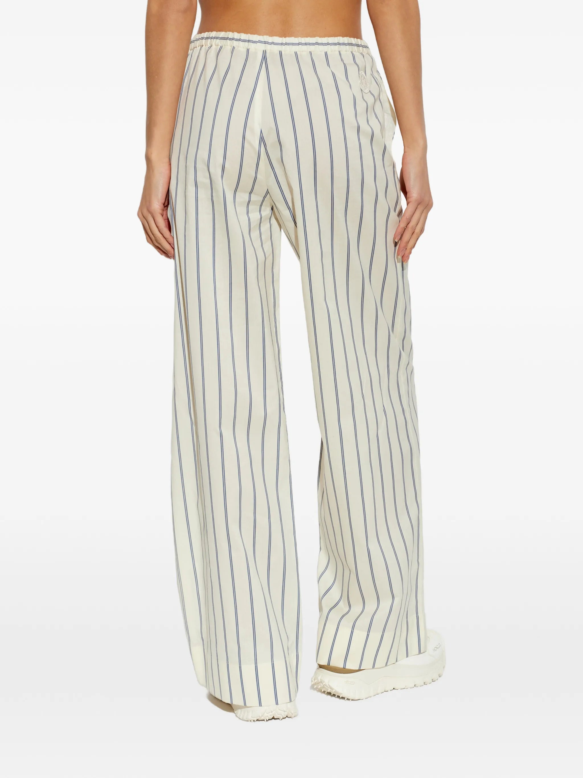 striped cotton & silk trousers