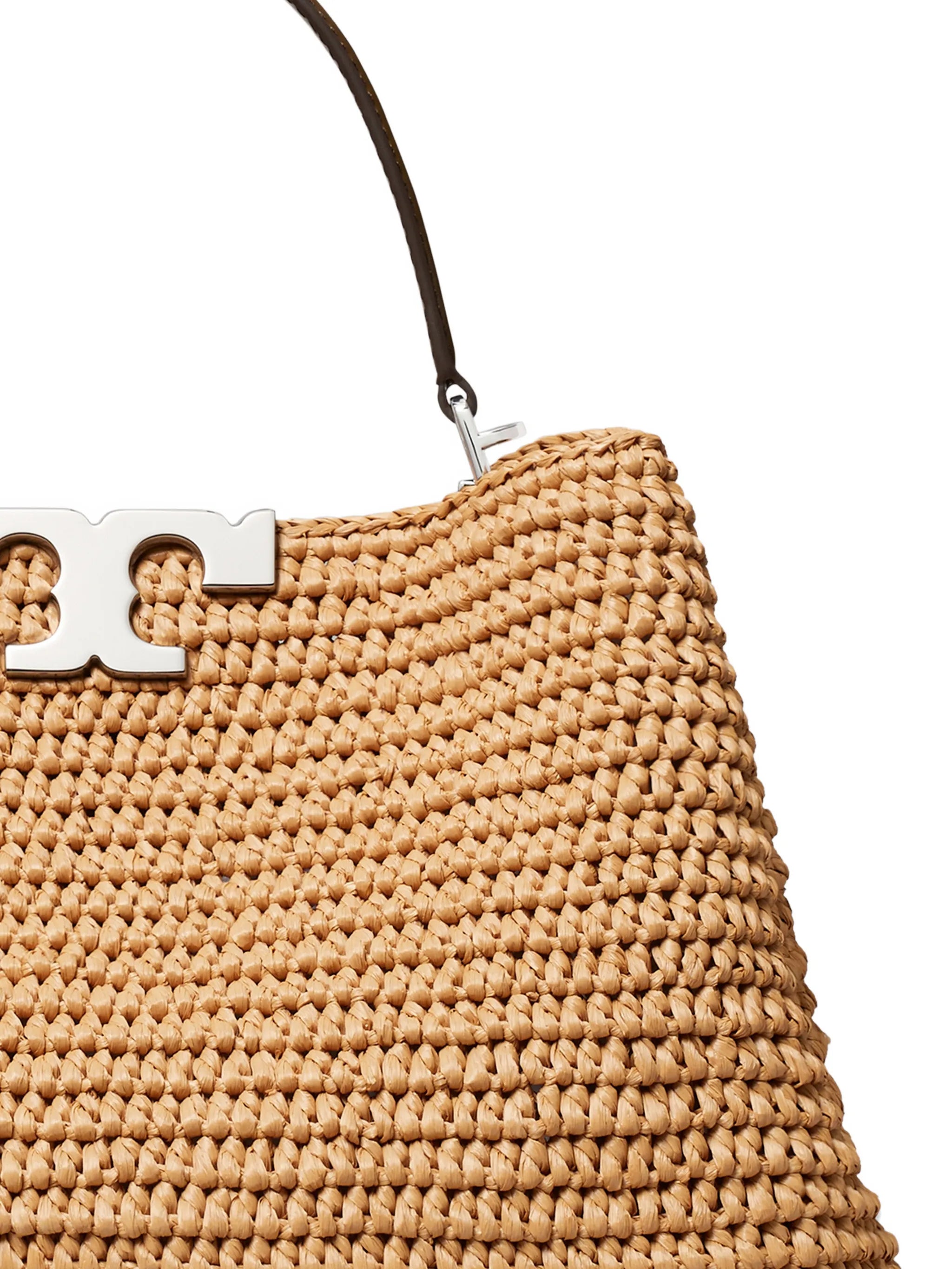 Eleanor raffia satchel bag