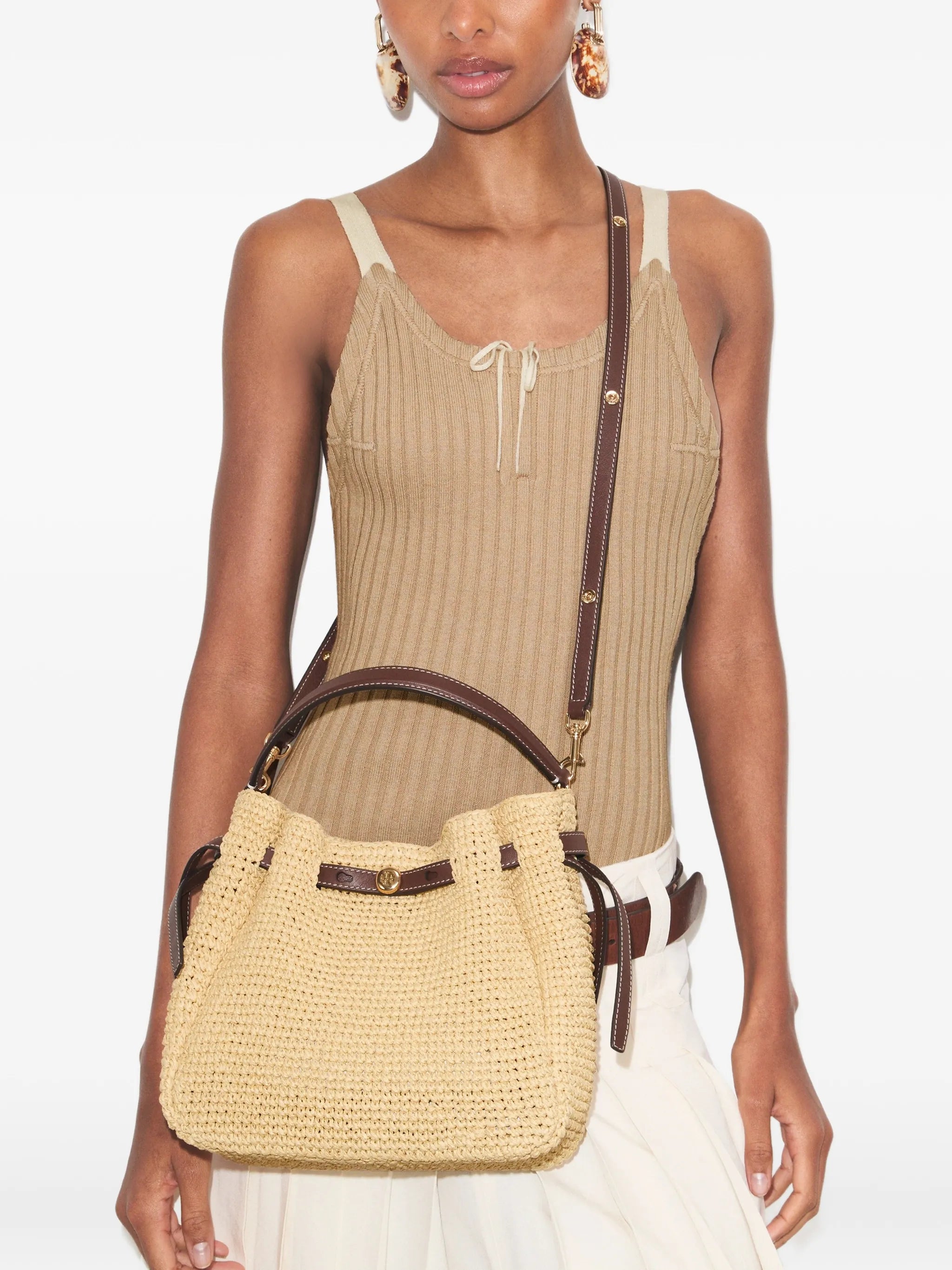 Romy woven bucket bag