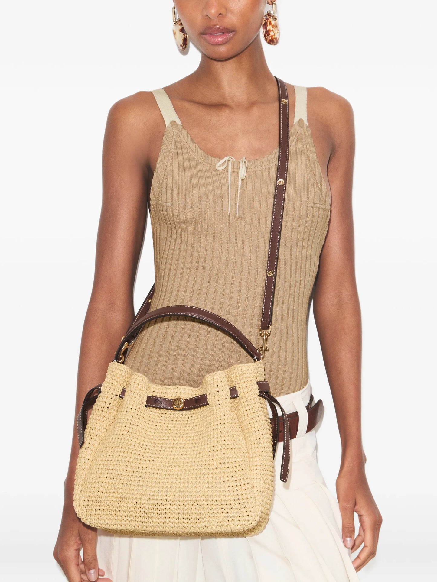Romy woven bucket bag