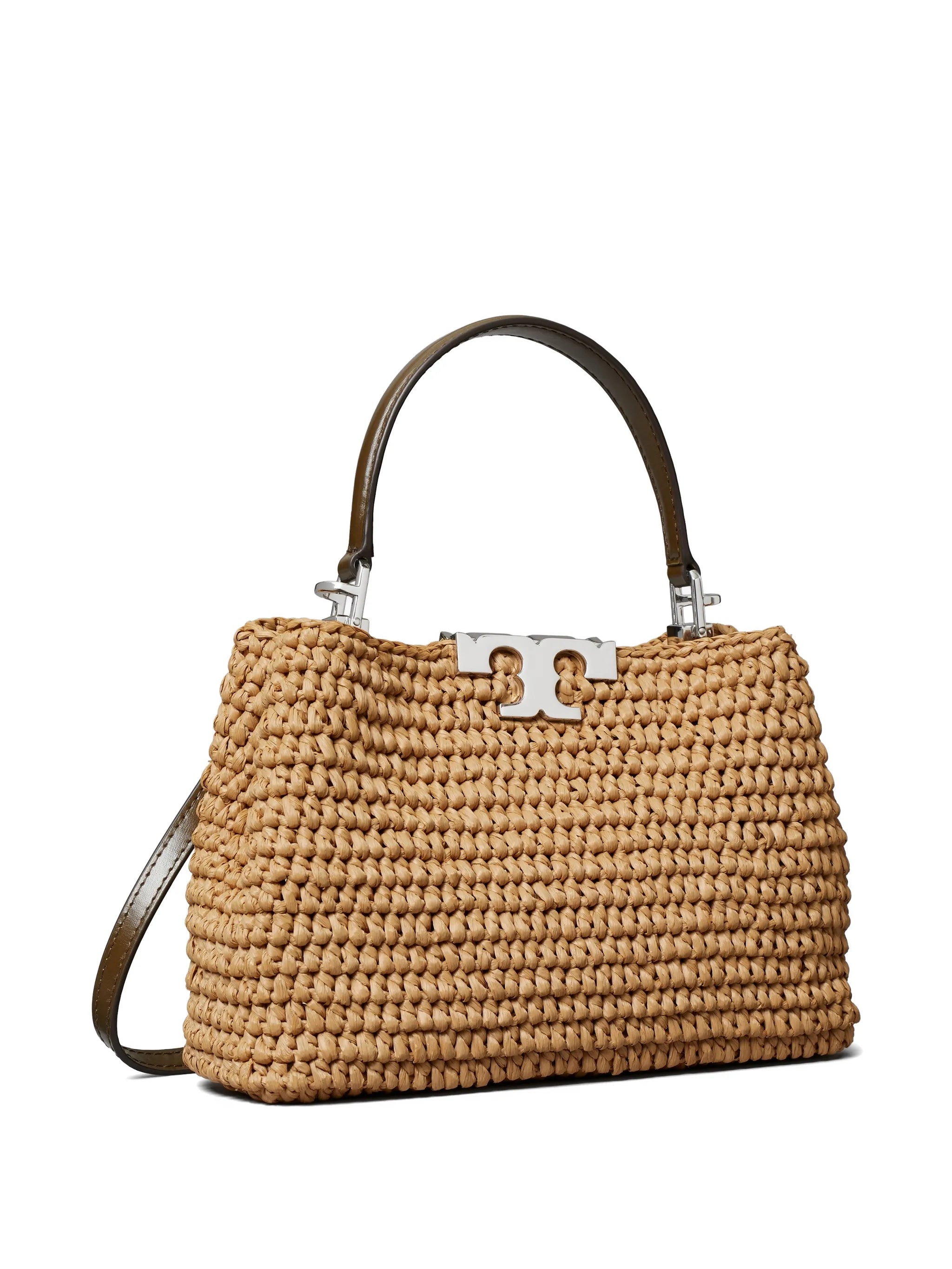 mini Eleanor straw tote bag