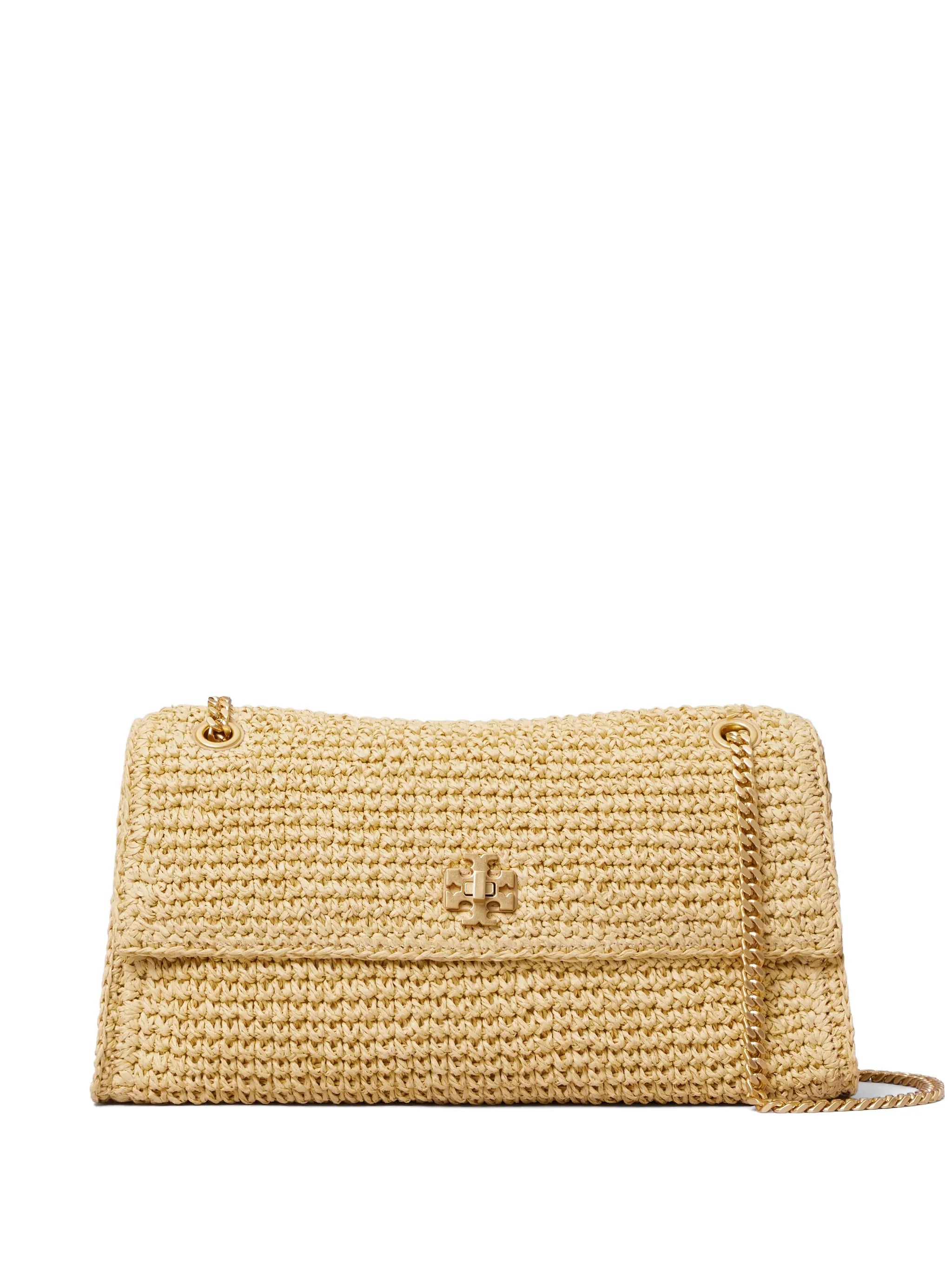 Kira turnlock woven shoulder bag