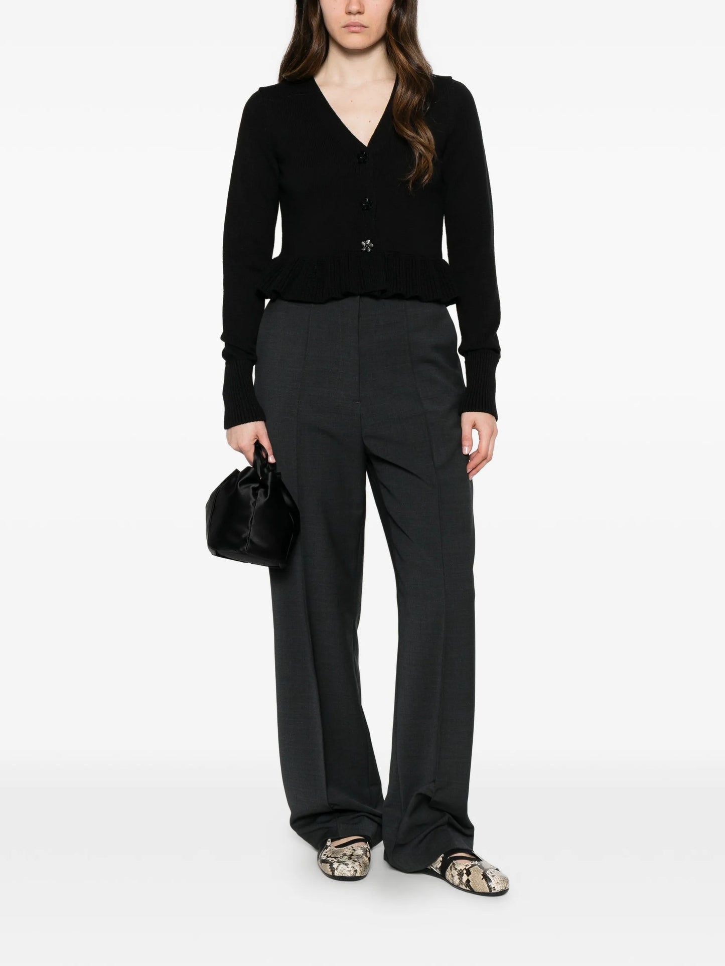 Prisca ruffled cardigan