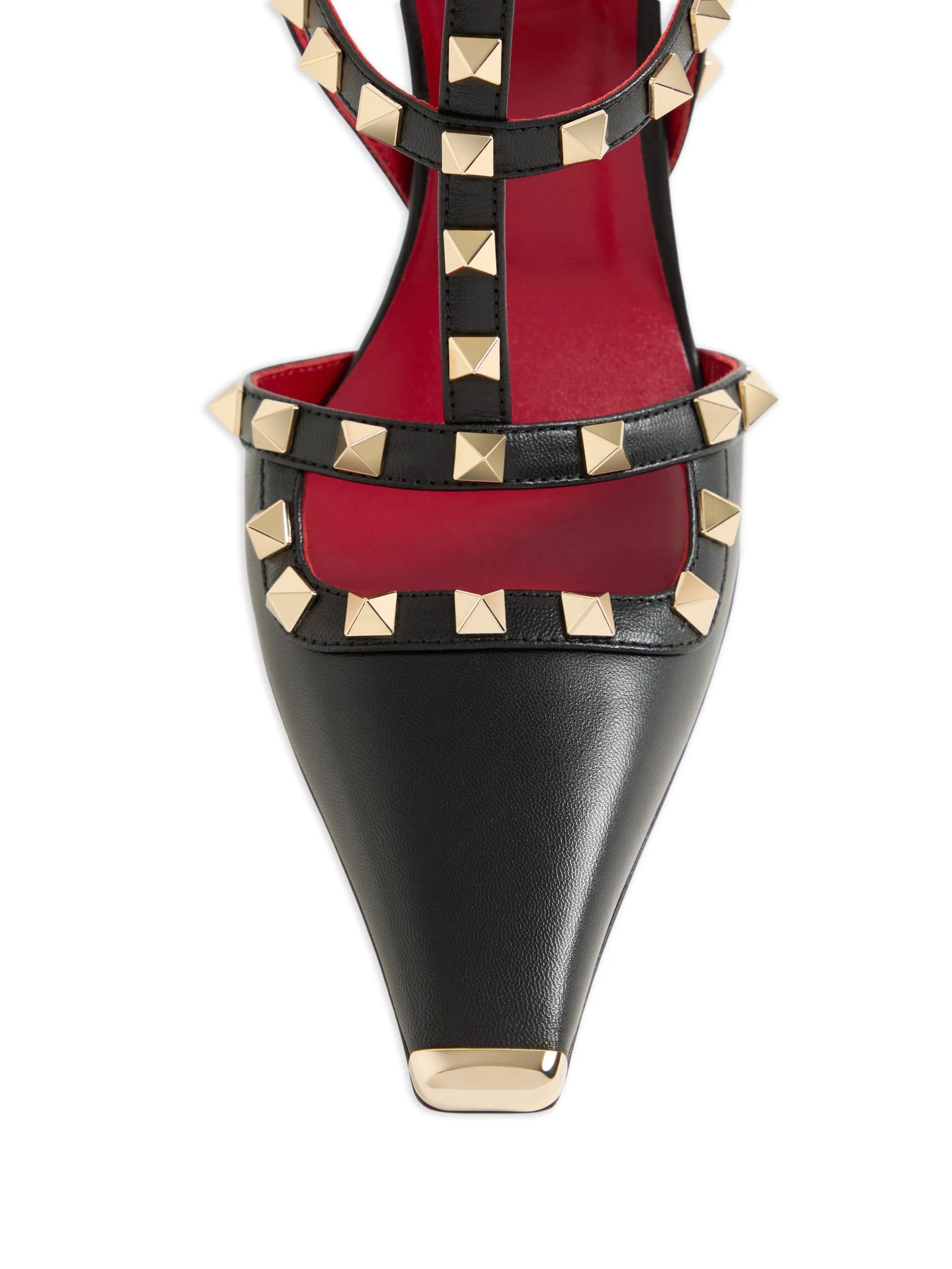 Rockstud kidskin pumps 100mm