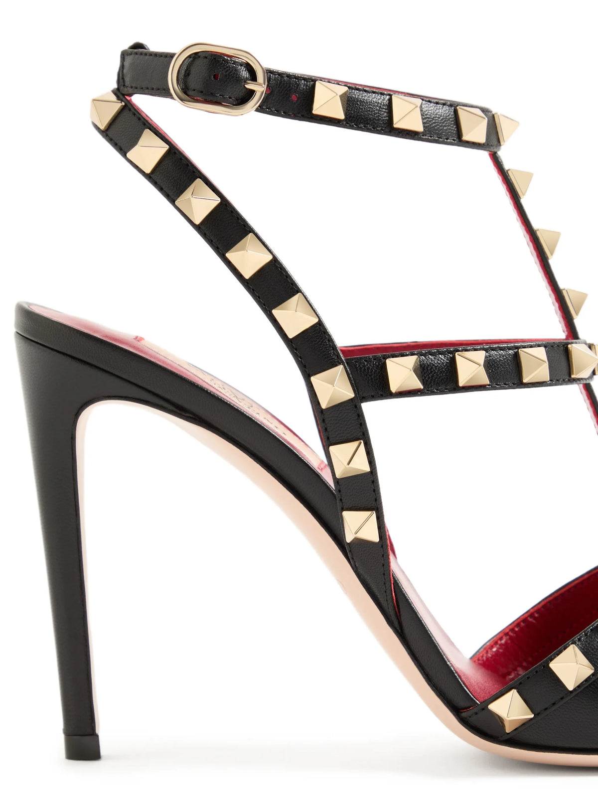Rockstud kidskin pumps 100mm