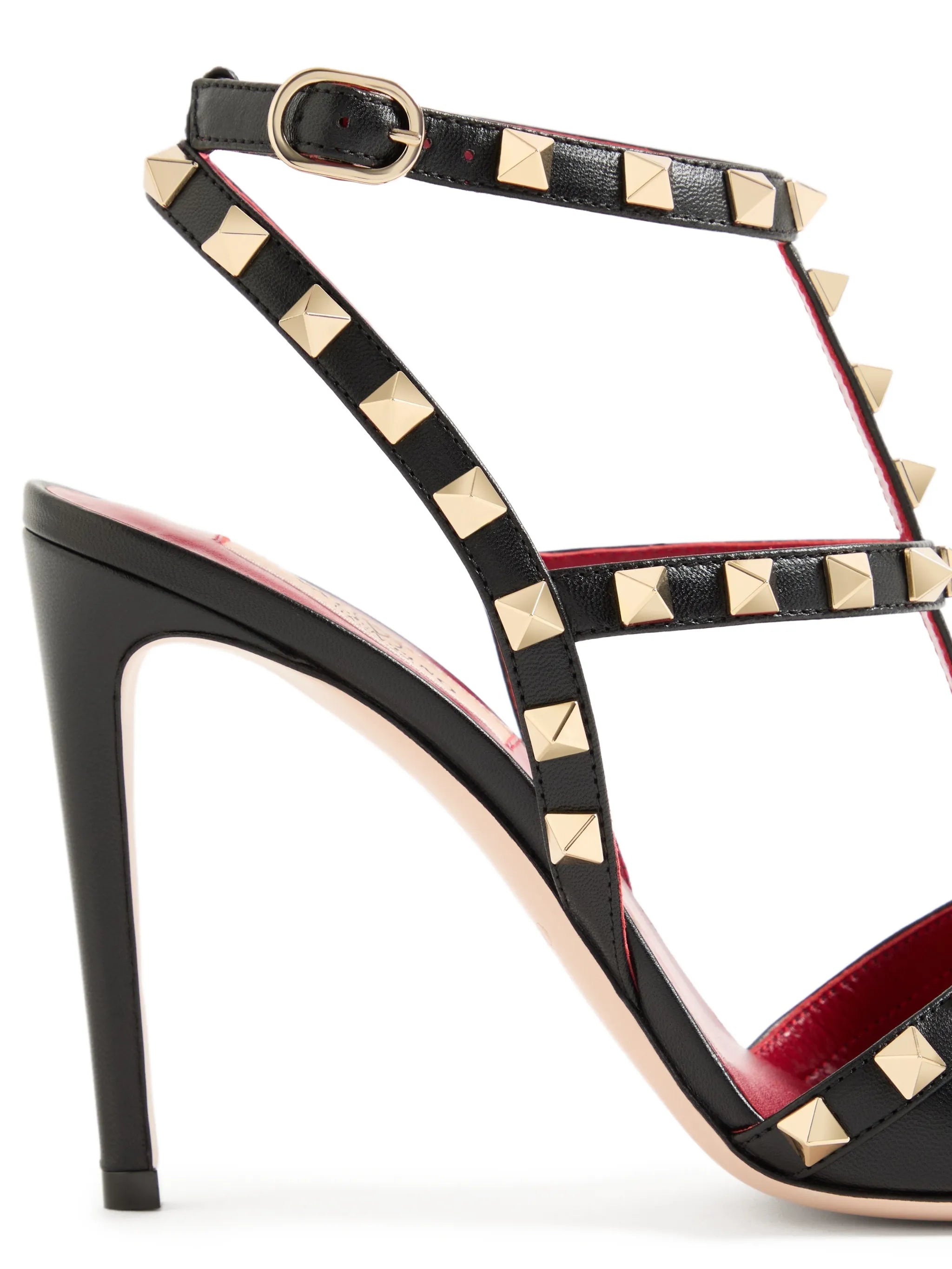 Rockstud kidskin pumps 100mm