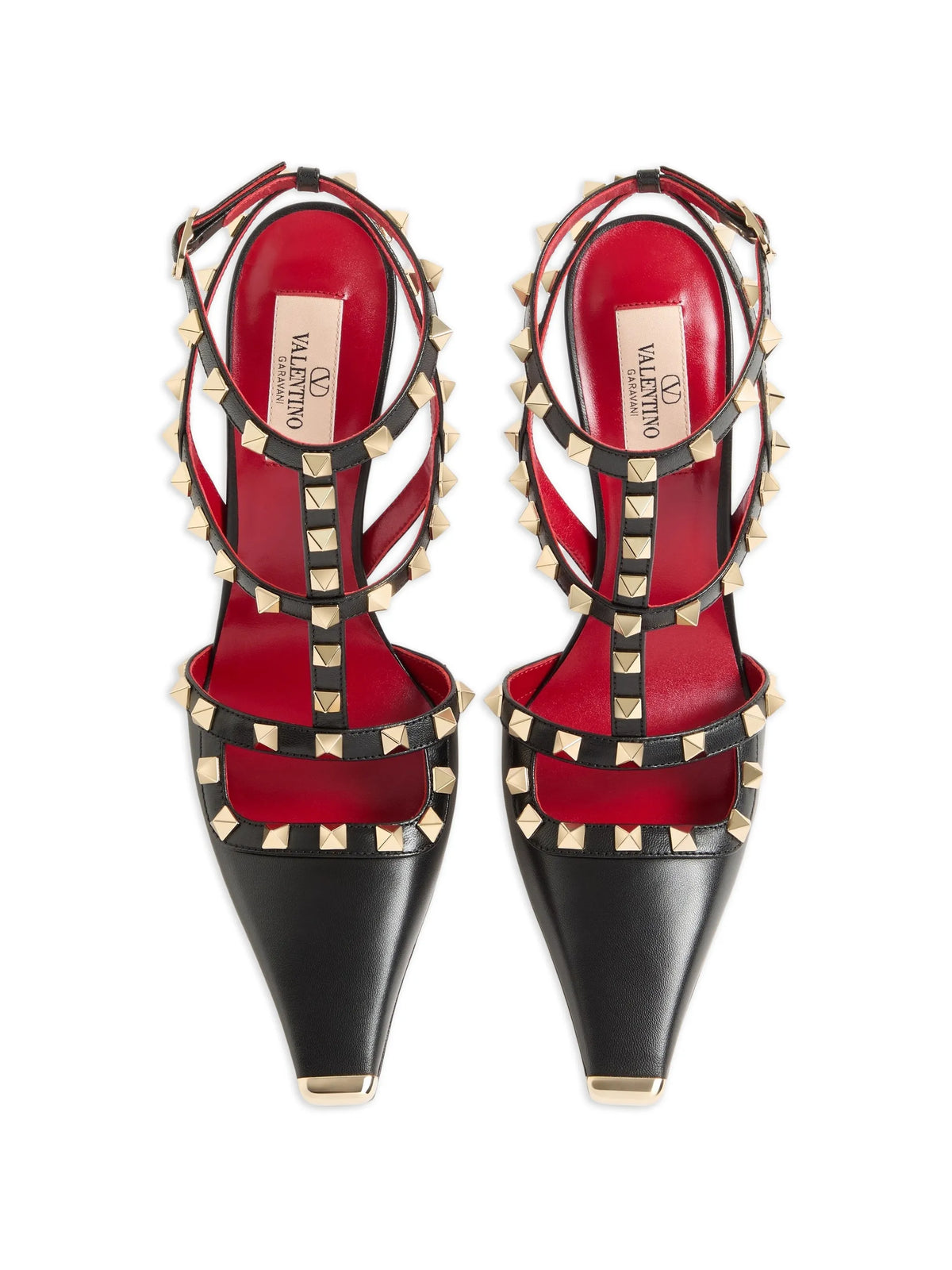 Rockstud kidskin pumps 100mm