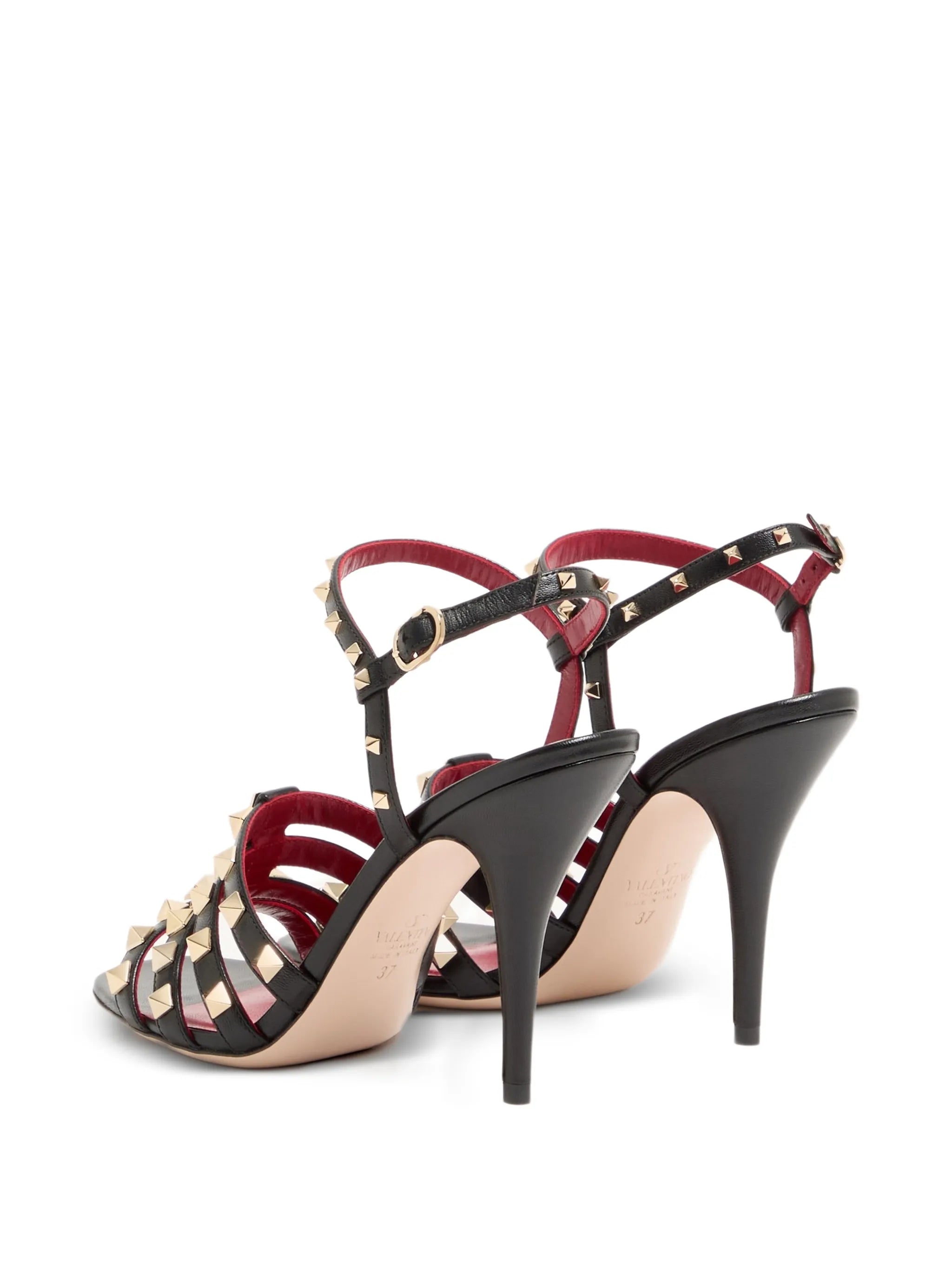 Rockstud Kidskin sandals 100mm