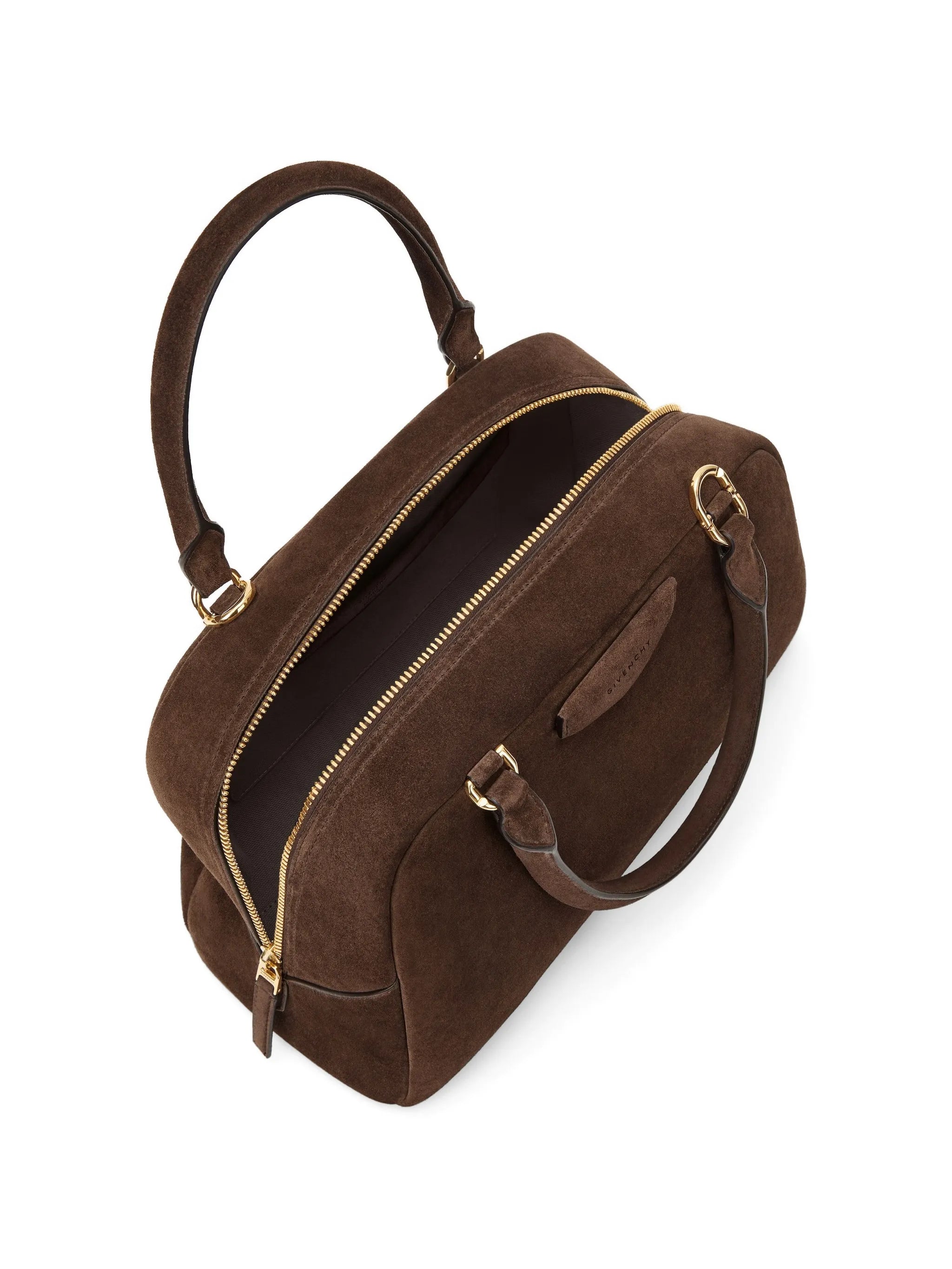Antigona East-West bowling bag in suede