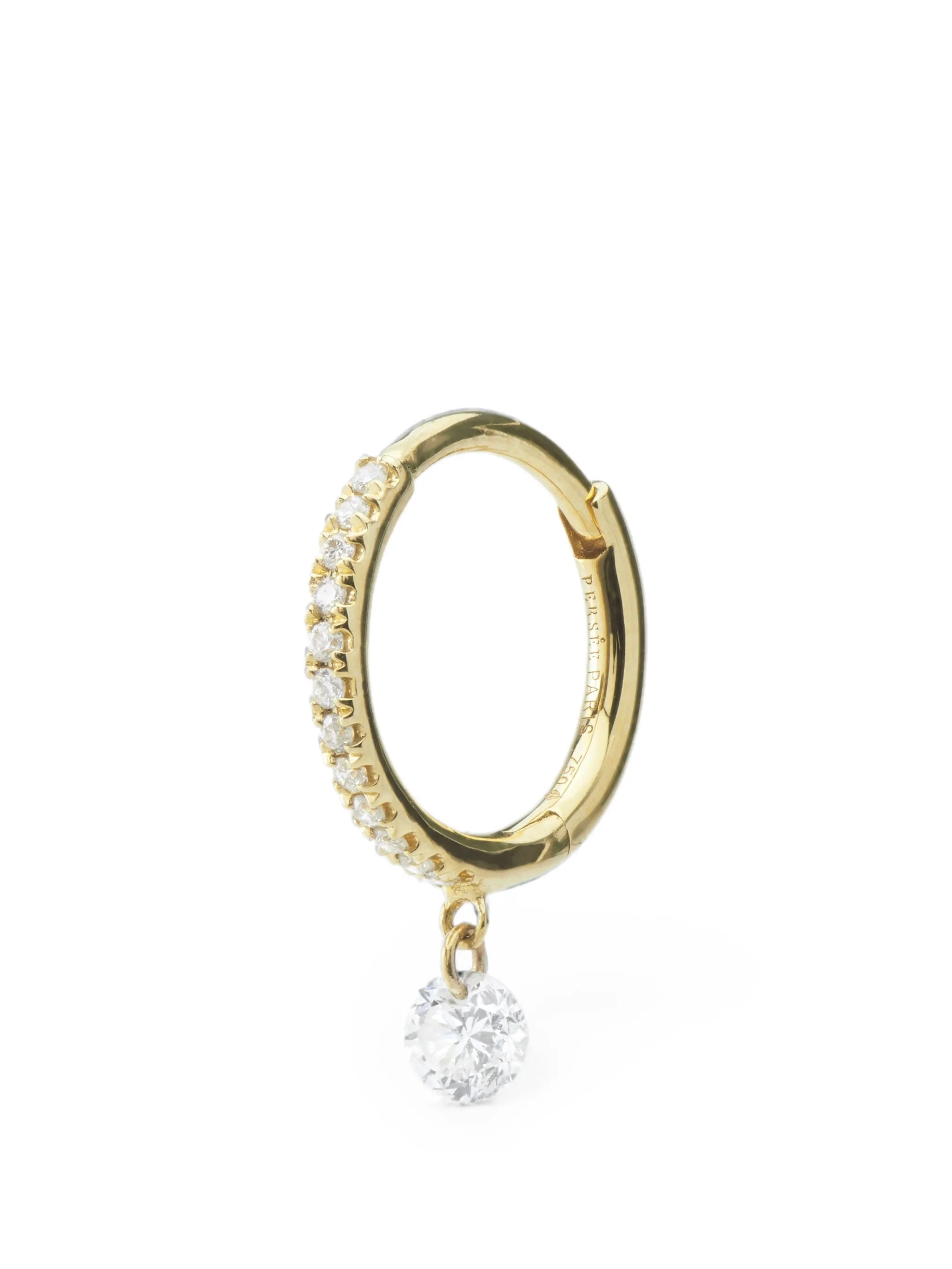 Danaé diamond hoop-design earrings