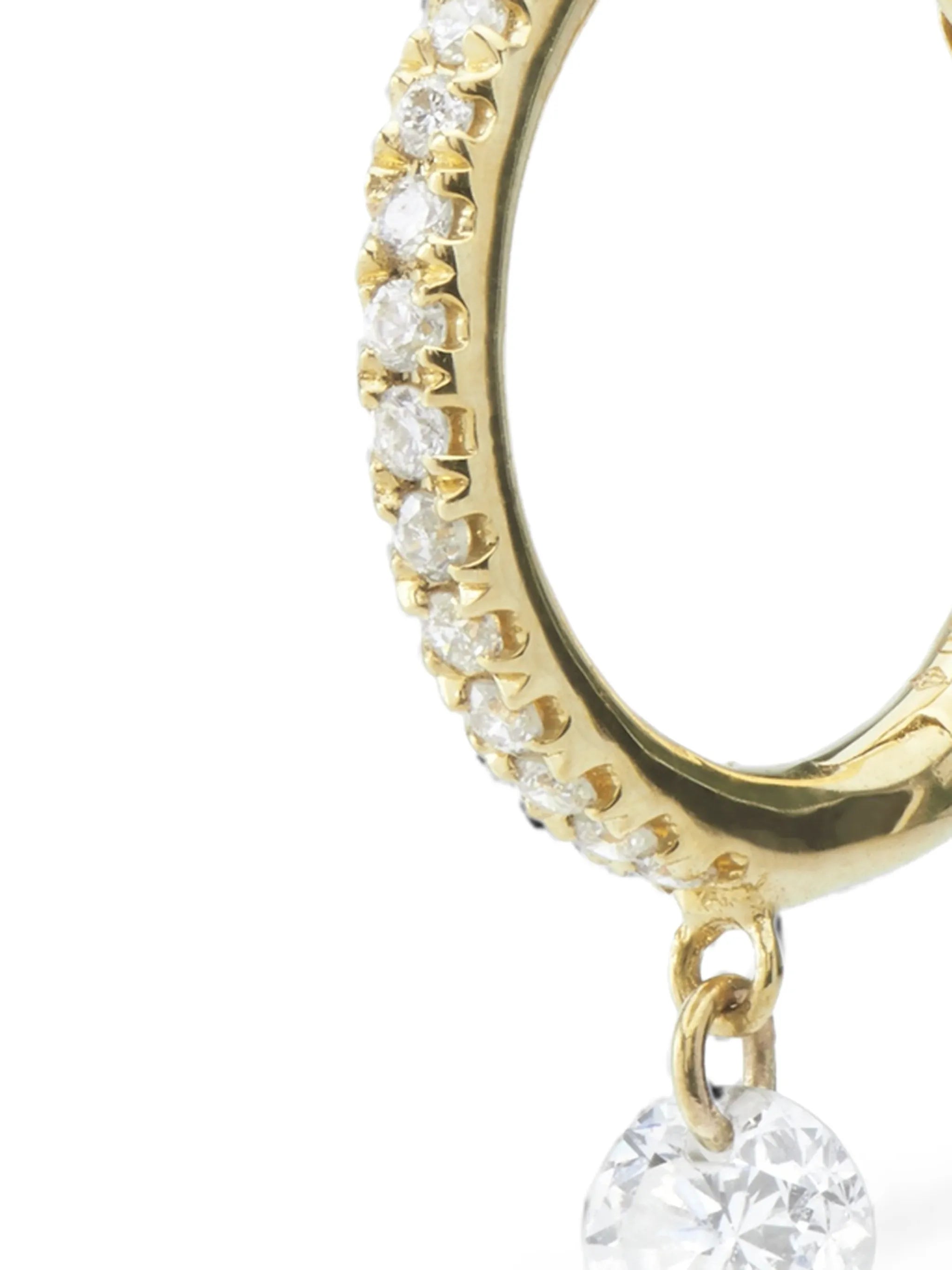 Danaé diamond hoop-design earrings