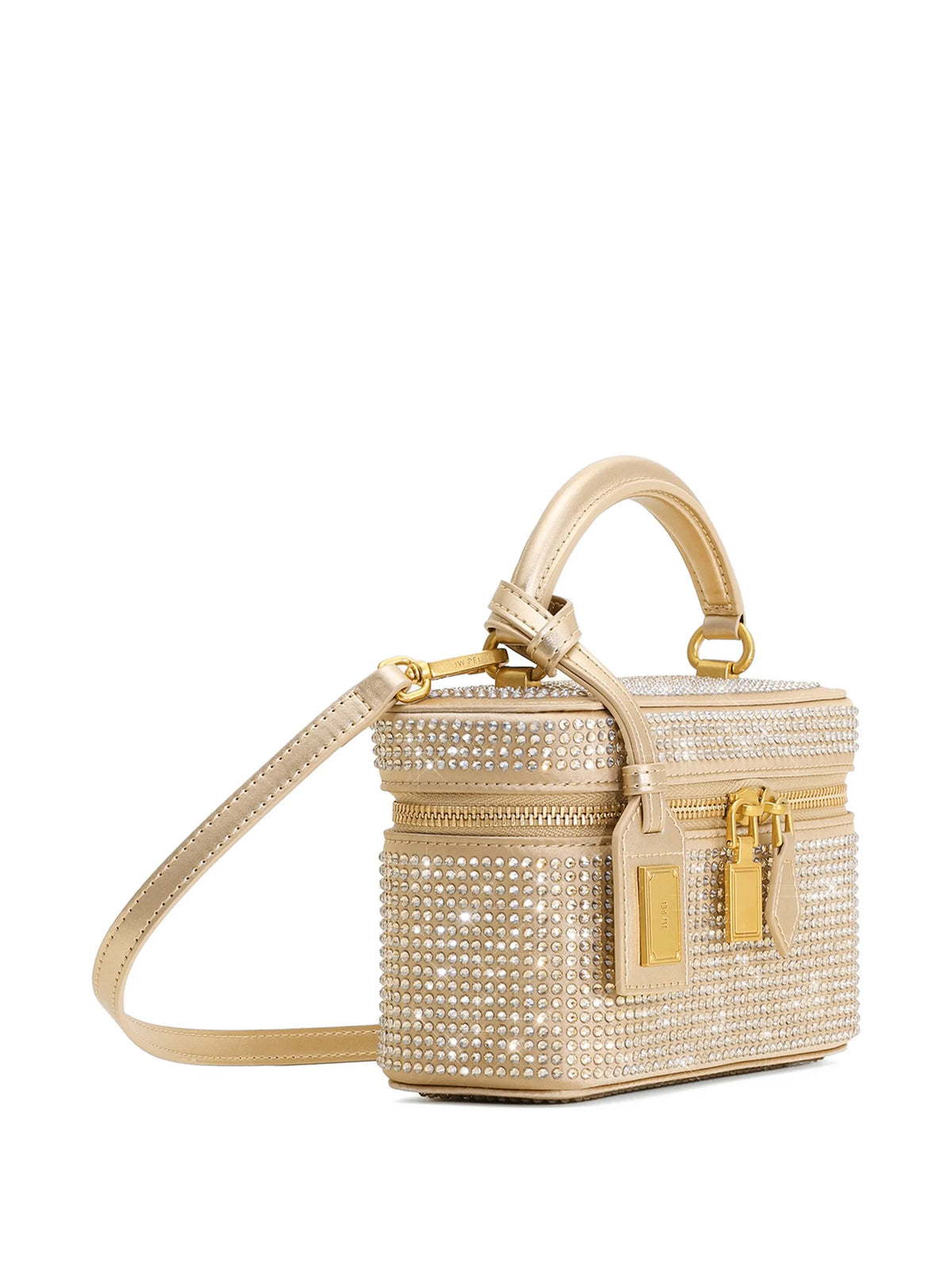Cleo artificial crystal box shape top handle bag