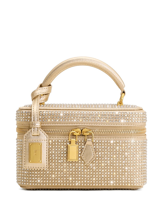Cleo artificial crystal box shape top handle bag