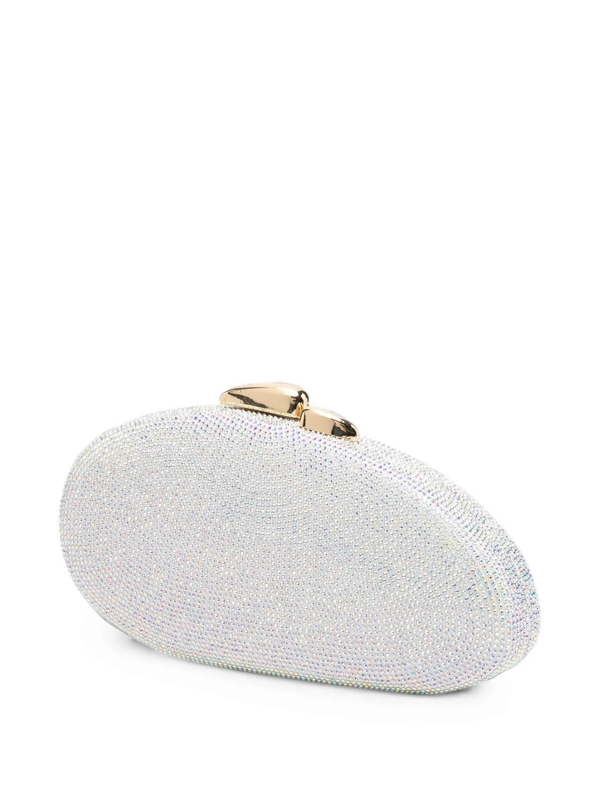 rhinestone-embellished clutch bag