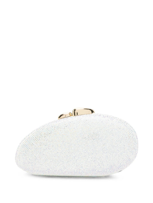 rhinestone-embellished clutch bag