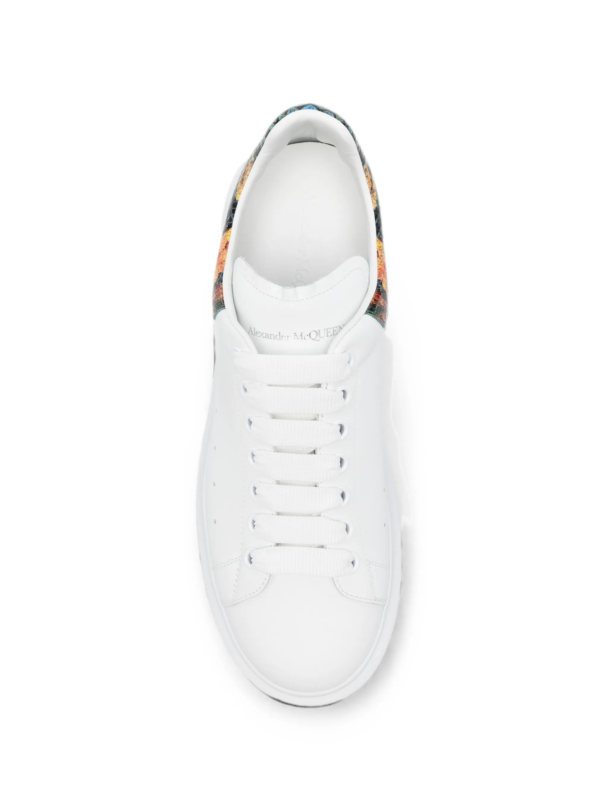 animal-print lace-up sneakers
