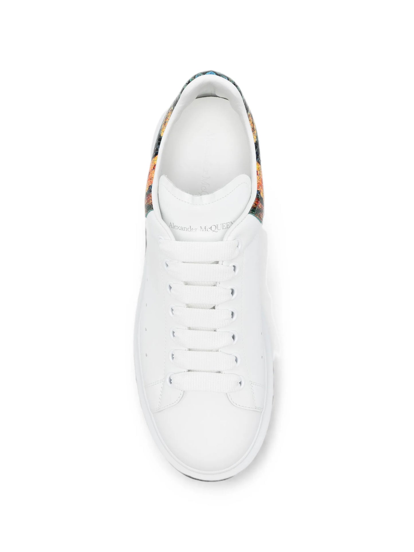 animal-print lace-up sneakers