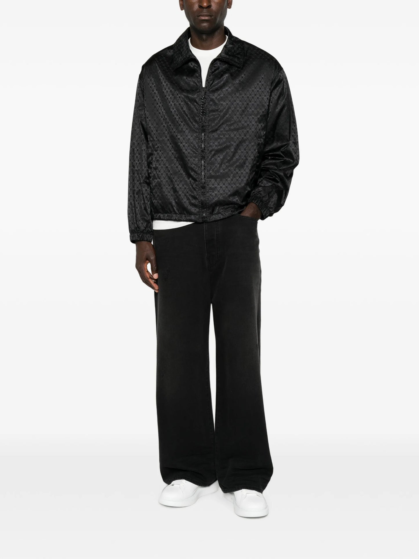 Skull-jacquard jacket