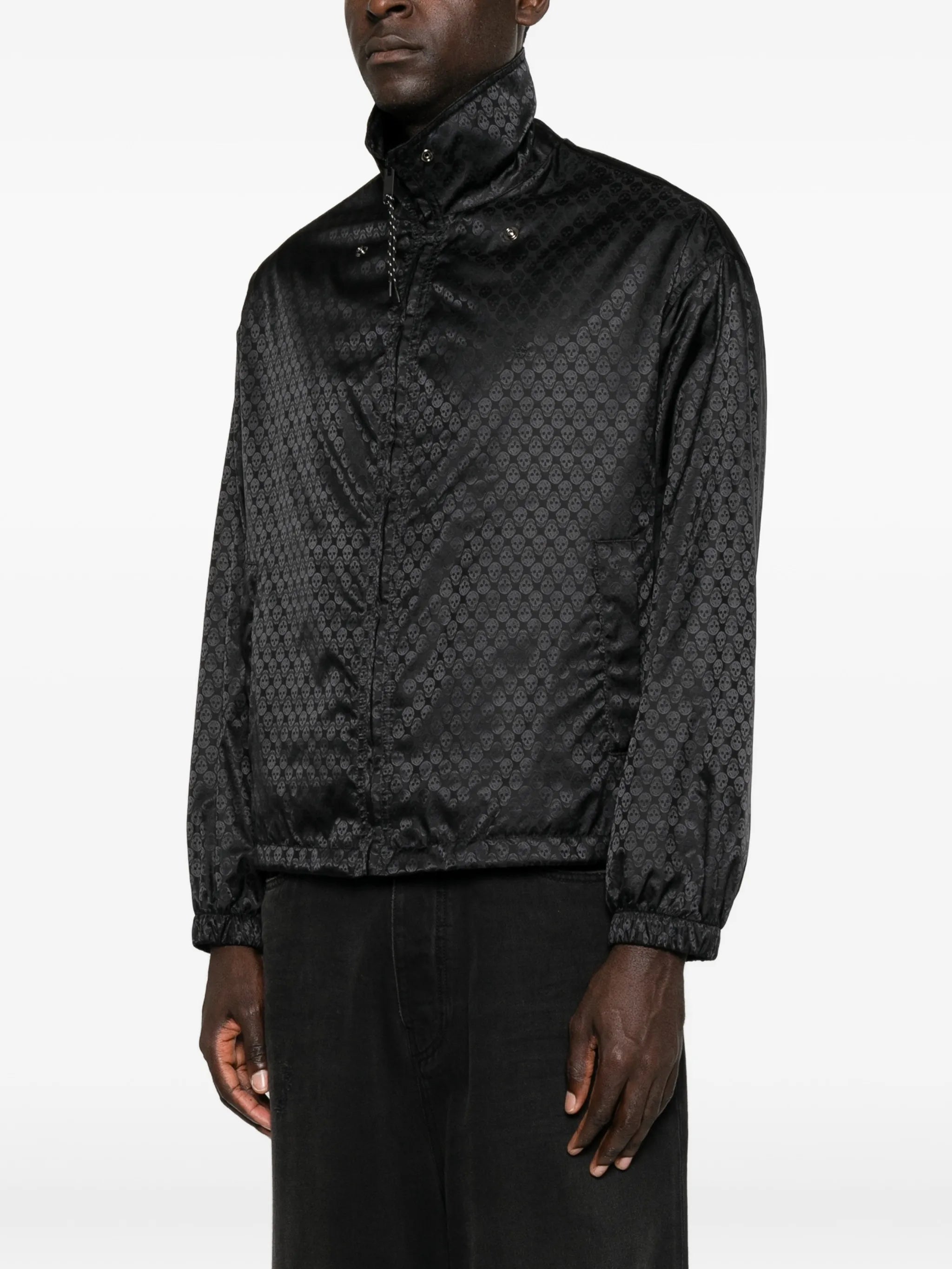 Skull-jacquard jacket