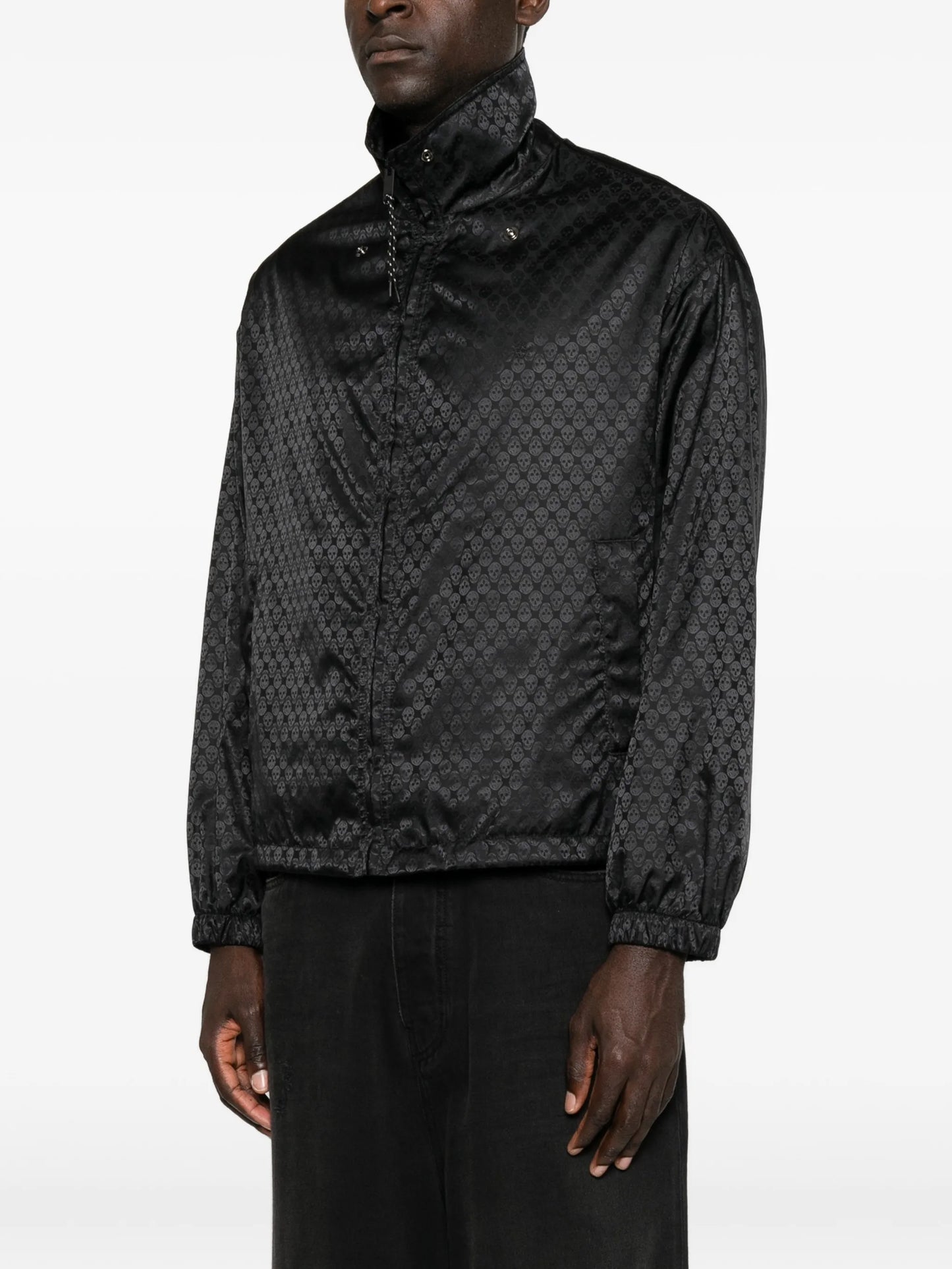 Skull-jacquard jacket