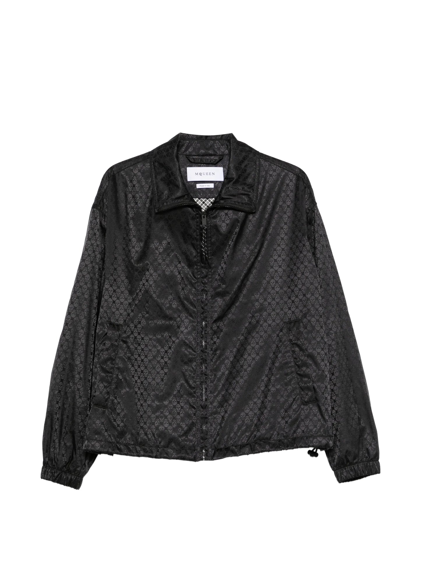 Skull jacquard jacket in black