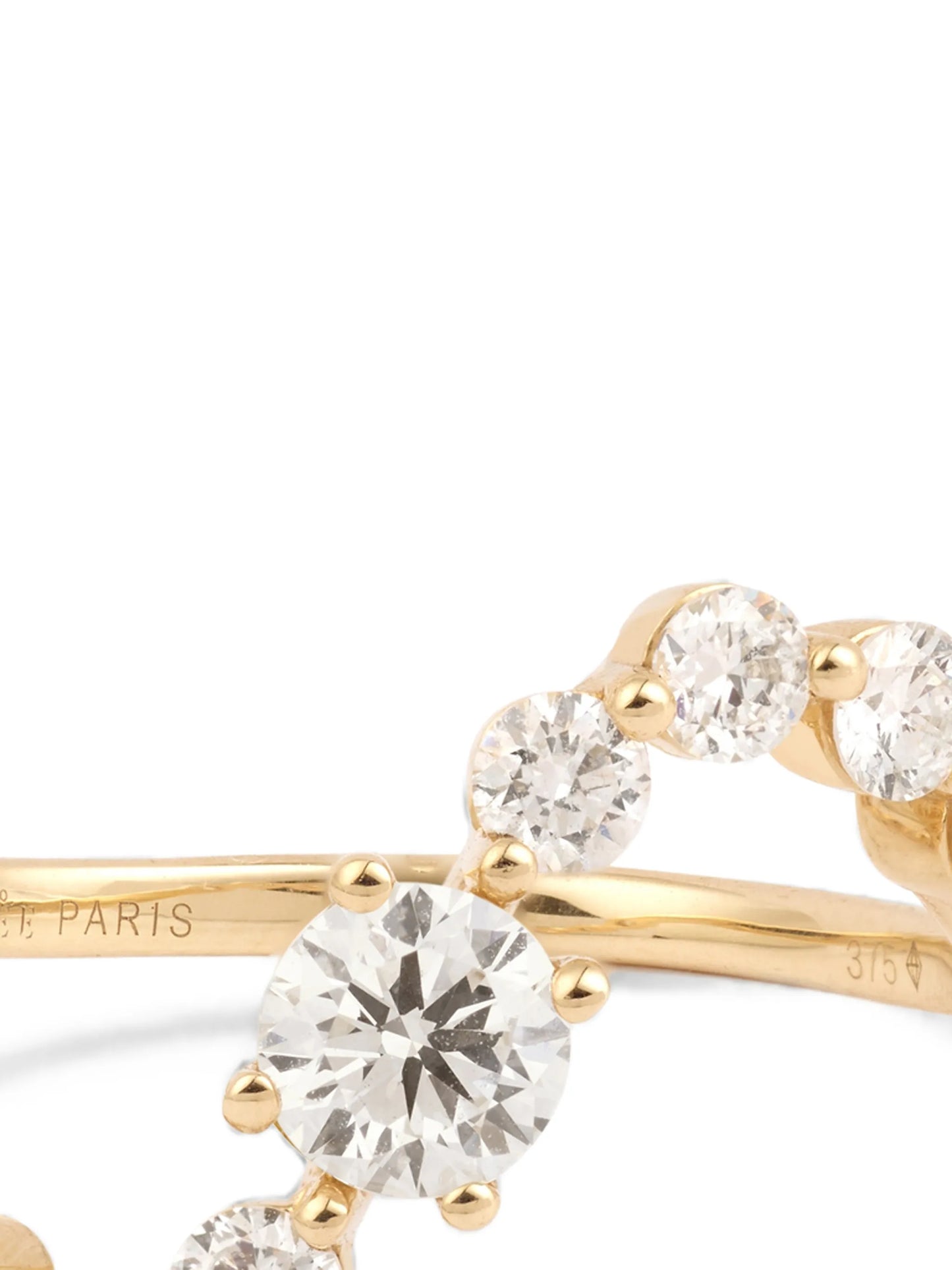 Wave diamond ring