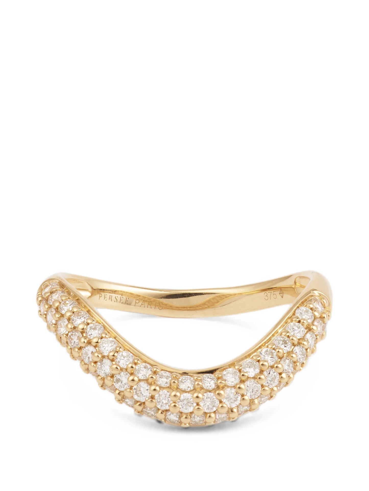 Wave diamond ring