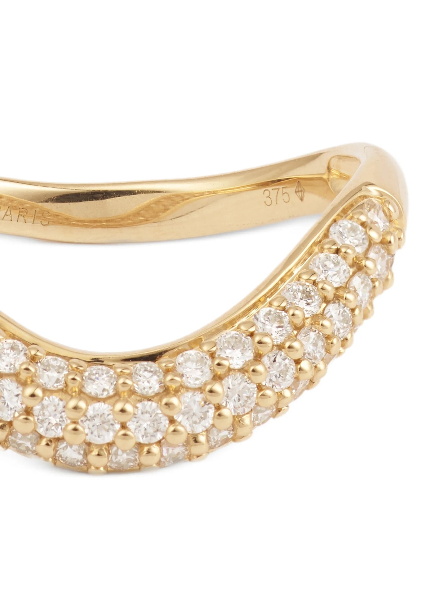 Wave diamond ring