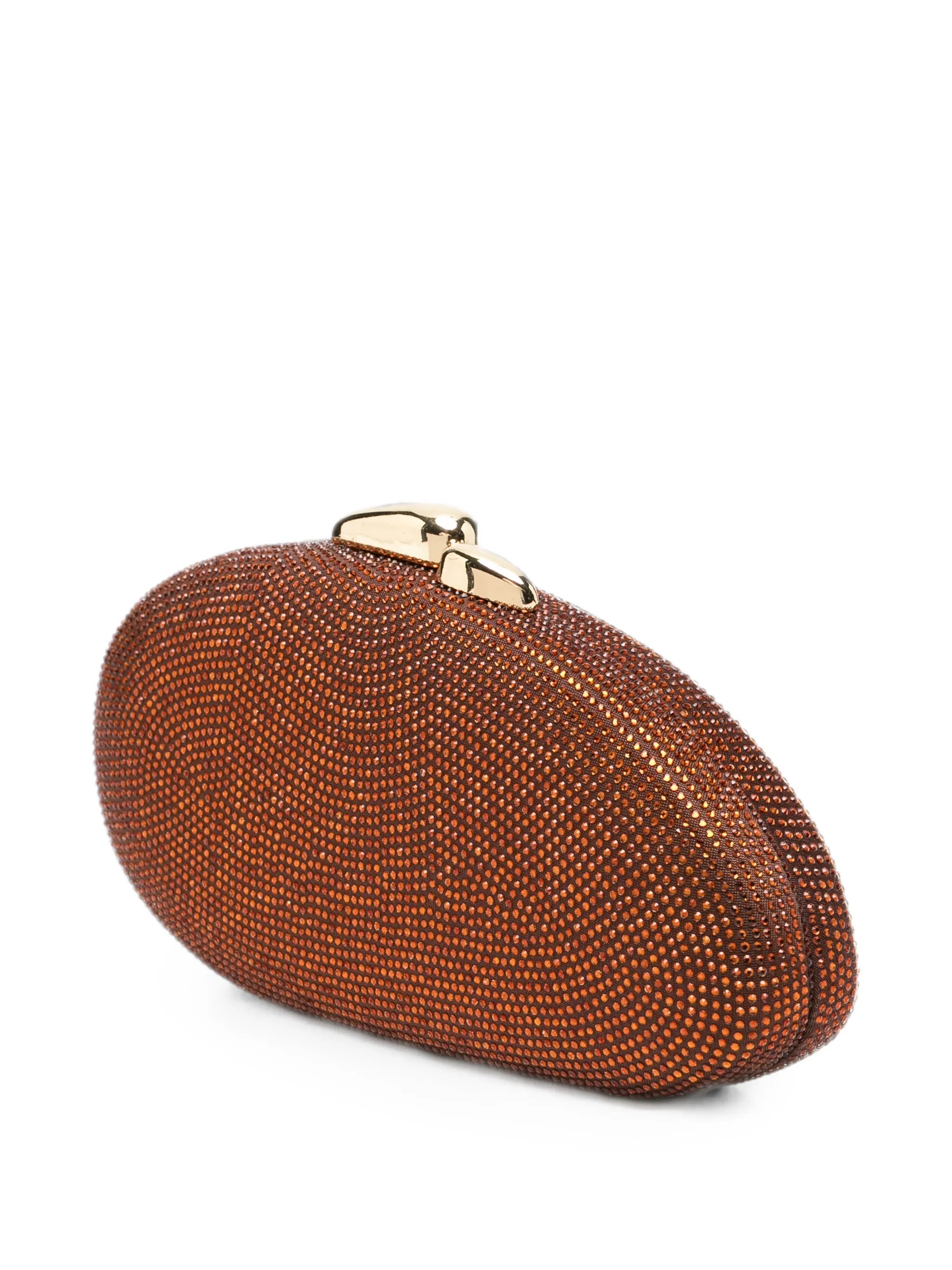 rhinestone-embellished clutch bag