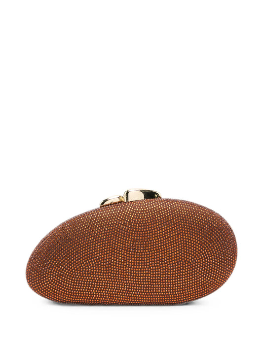rhinestone-embellished clutch bag
