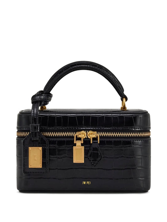 Cleo crocodile-effect tote bag