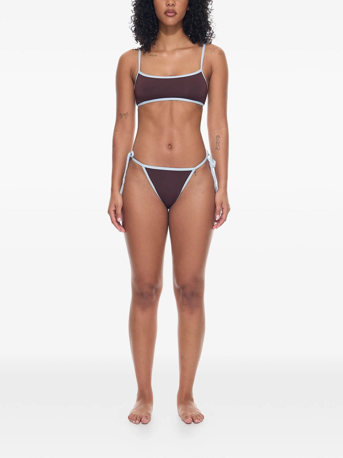 Nyah bottom chocolate/blue bikini