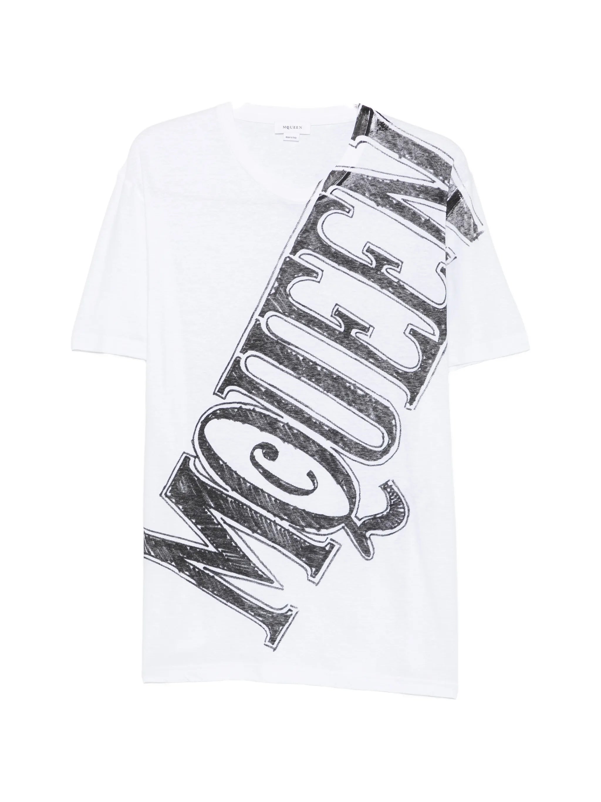 Sketch logo print T-shirt in white/black