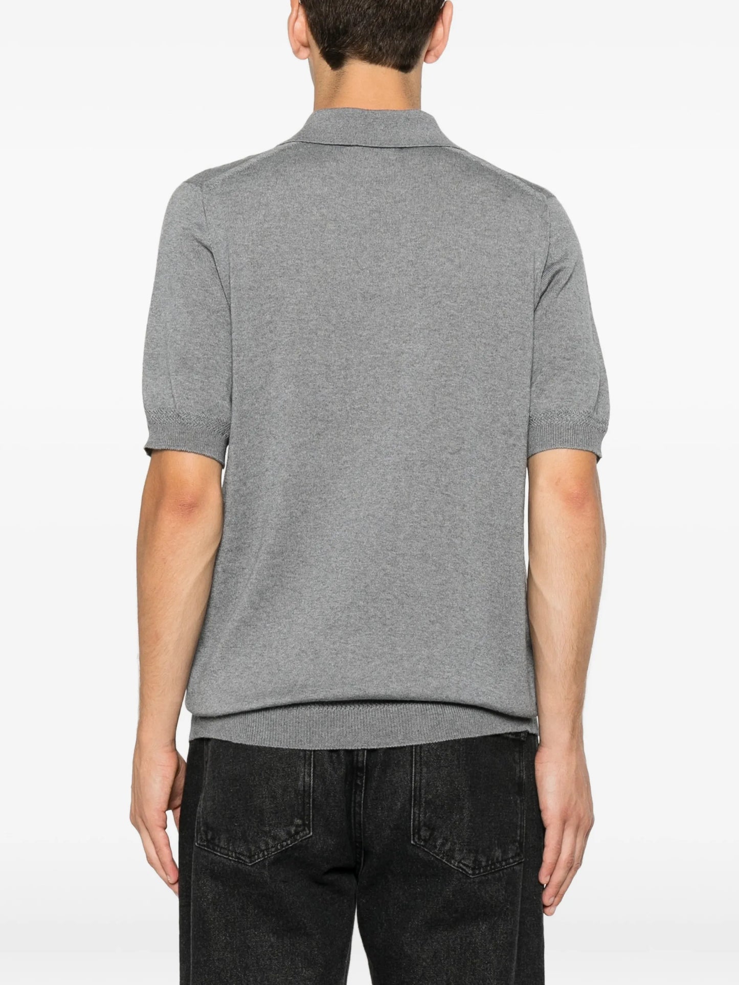 logo-embroidered short-sleeve top