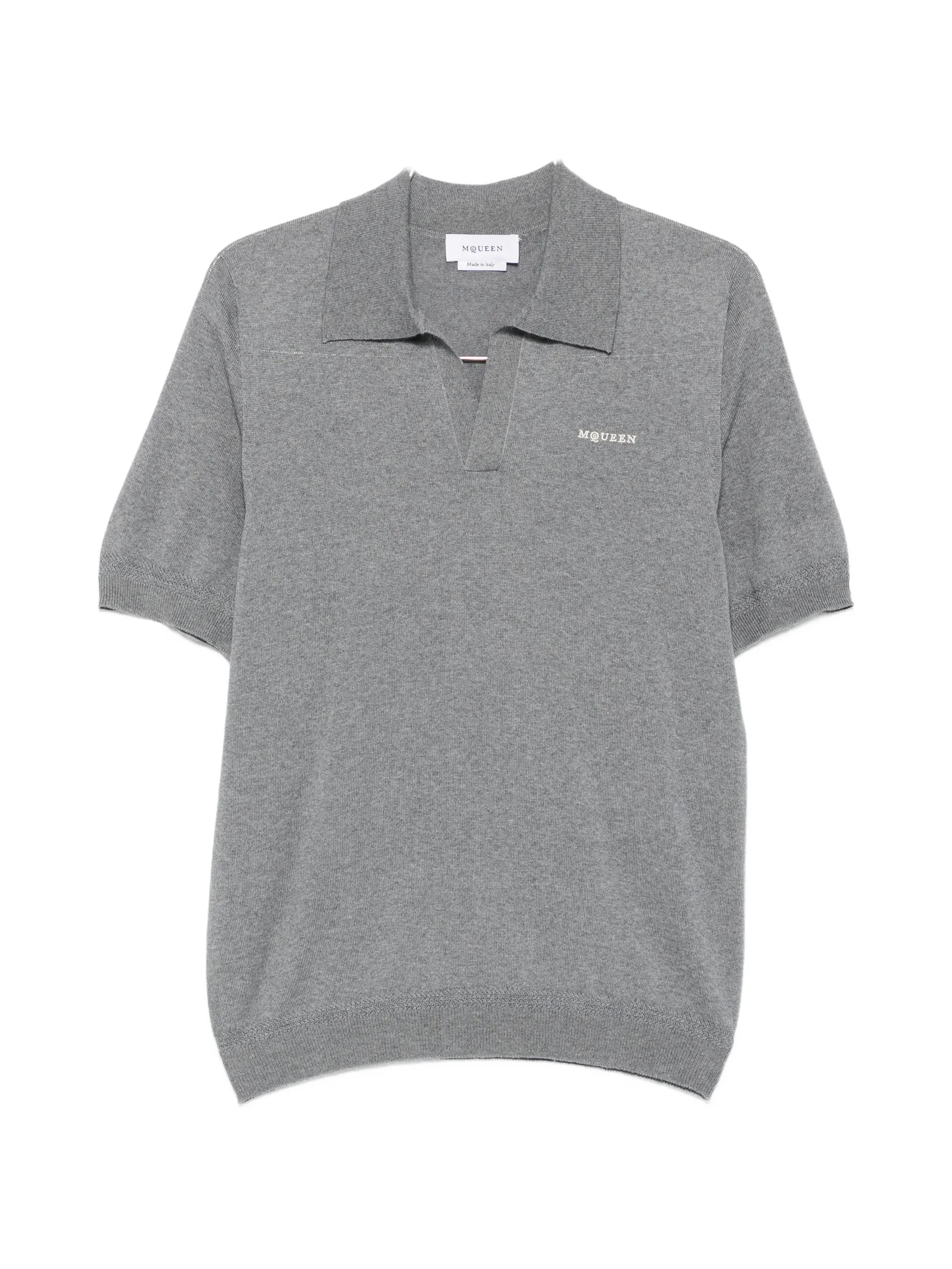 logo-embroidered short-sleeve top