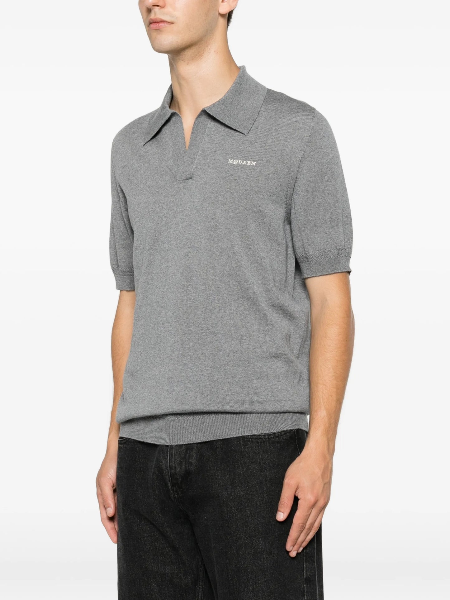 logo-embroidered short-sleeve top