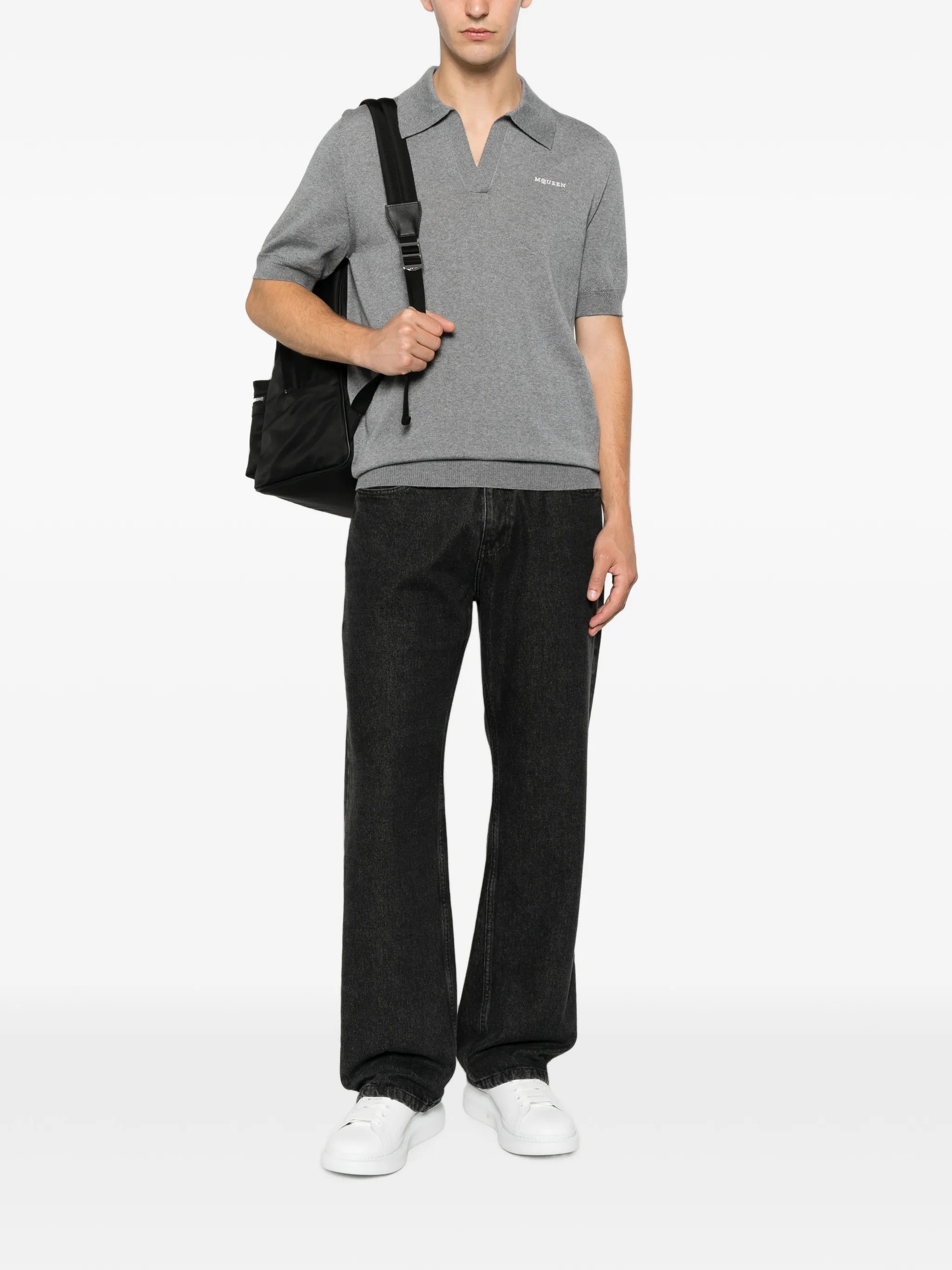 logo-embroidered polo shirt
