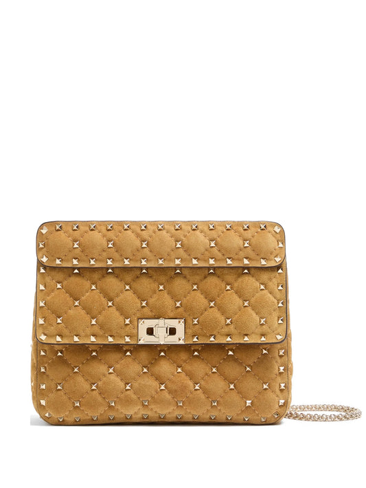 Rockstud Spike medium suede bag